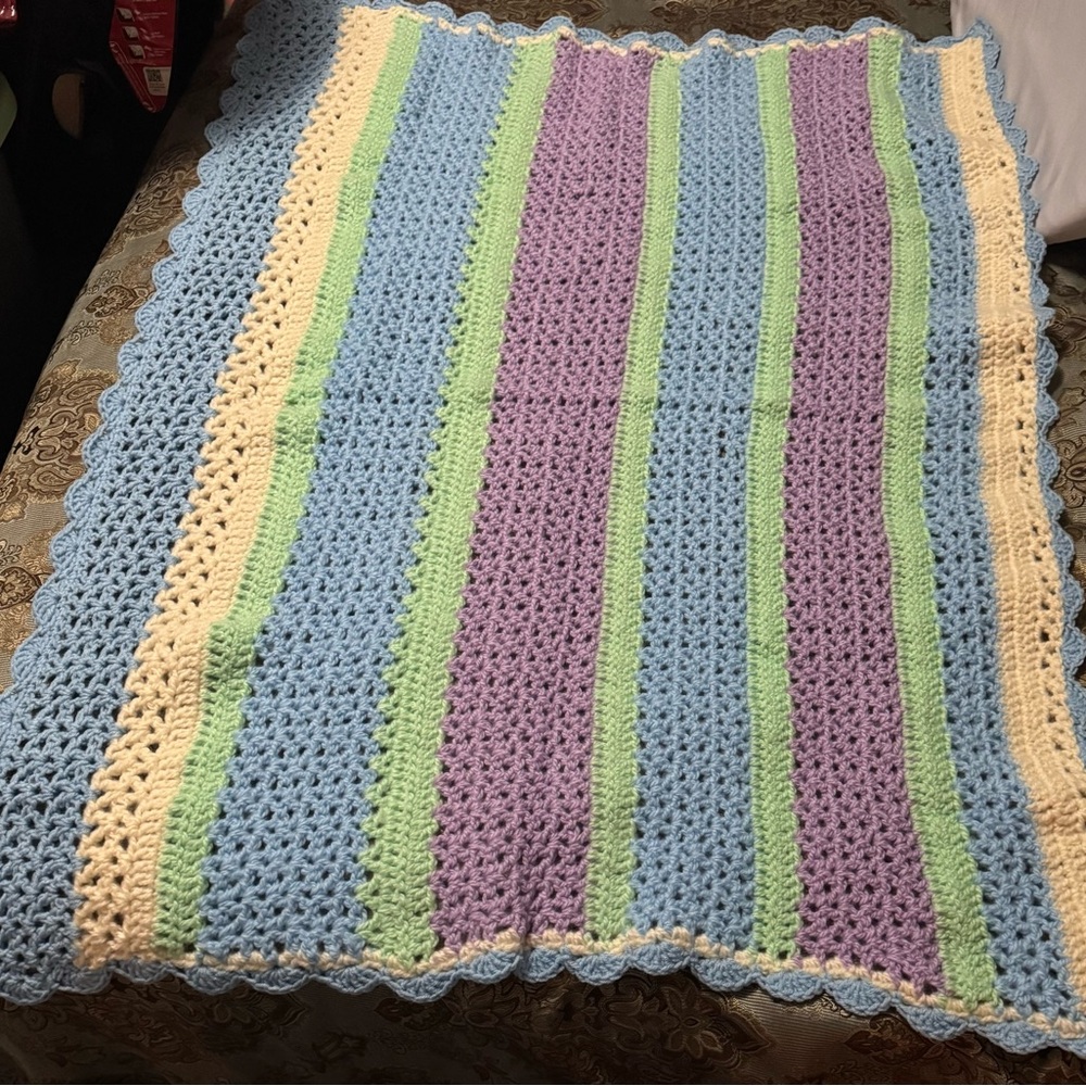 Colorful Crochet Baby Blanket - Picture 2 of 4